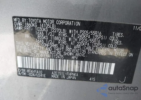 2010 Scion Xb z USA, uszkodzony, nr VIN JTLZE4FE8A1112435